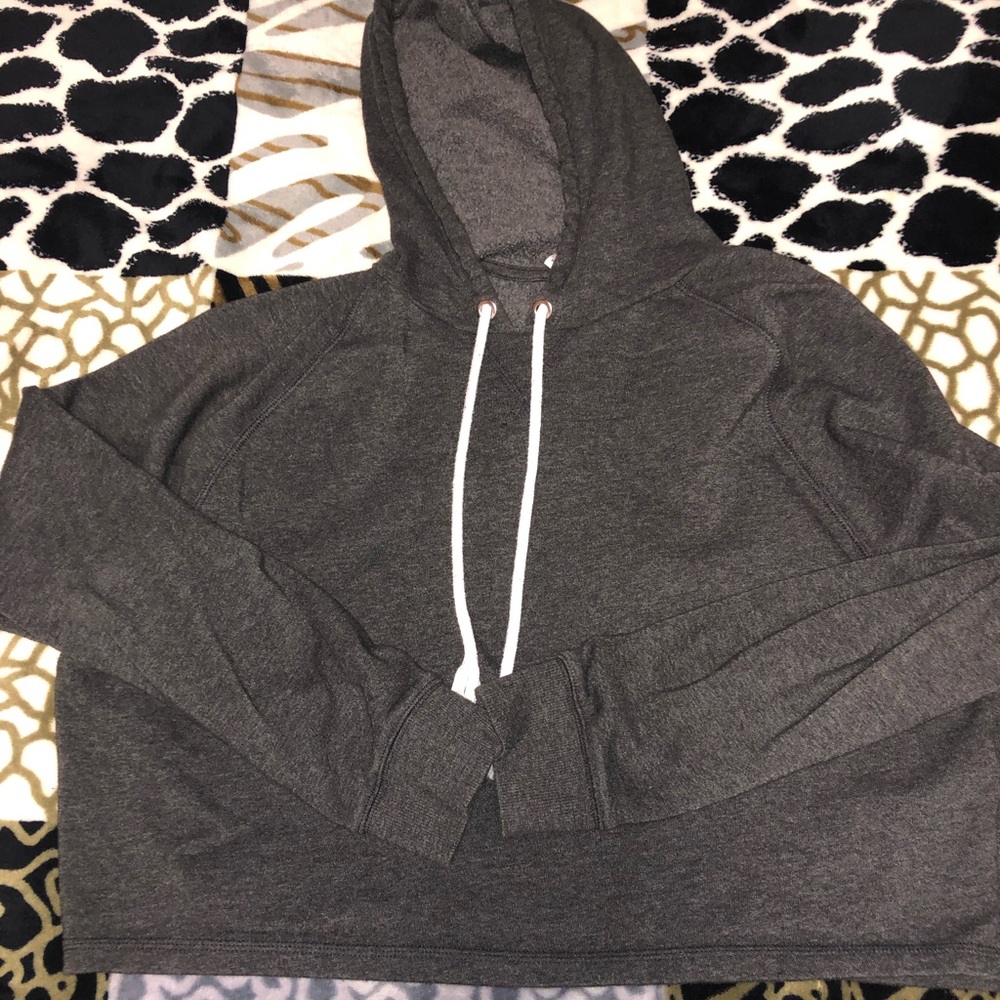 Throw over drawstring hoodie